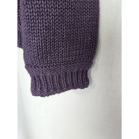 Vintage David Loren Womens L Cardigan Purple Floral Embroidered Grandma Sweater - Picture 3 of 9